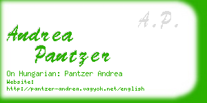 andrea pantzer business card